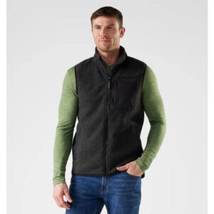 Smartwool Hudson Trail Fleece Wool Vest Mens S Gray Gorpcore Hiking Preppy